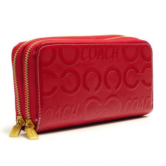 Coach In Signature Large Red Wallets ARY | Coach Outlet Canada